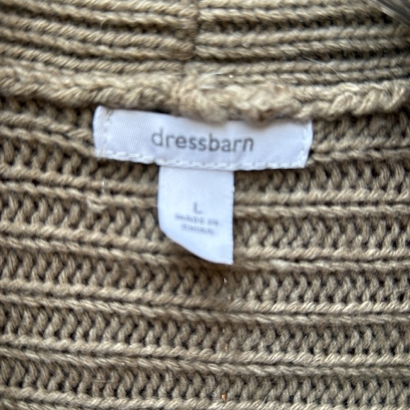 Sweater Tan Dressbarn turtleneck short sleeves winter size L - Picture 4 of 4